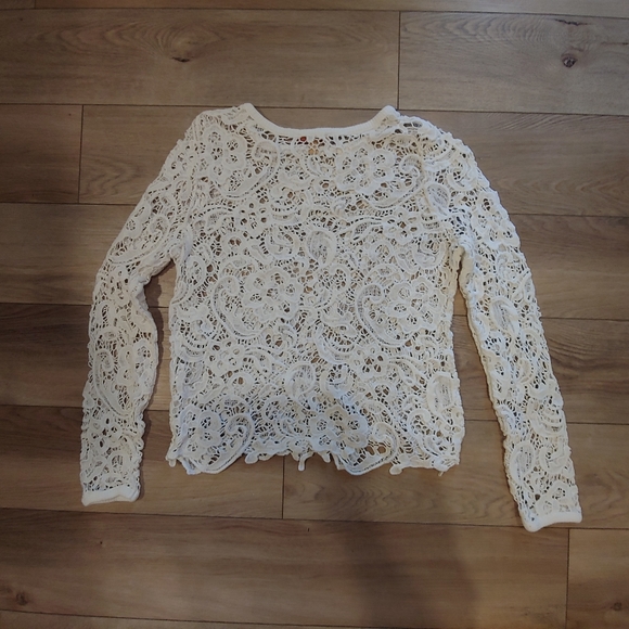 ZARA White Lace Top // size S - Picture 3 of 5